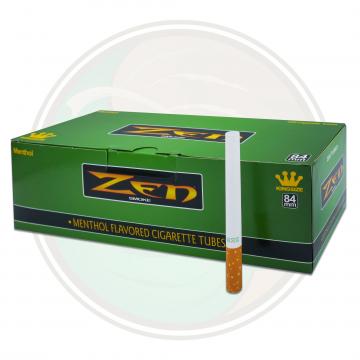 Zen Green Menthol King Size Cigarette Tubes for Roll Your Own Whole Leaf Tobacco Leaf Only